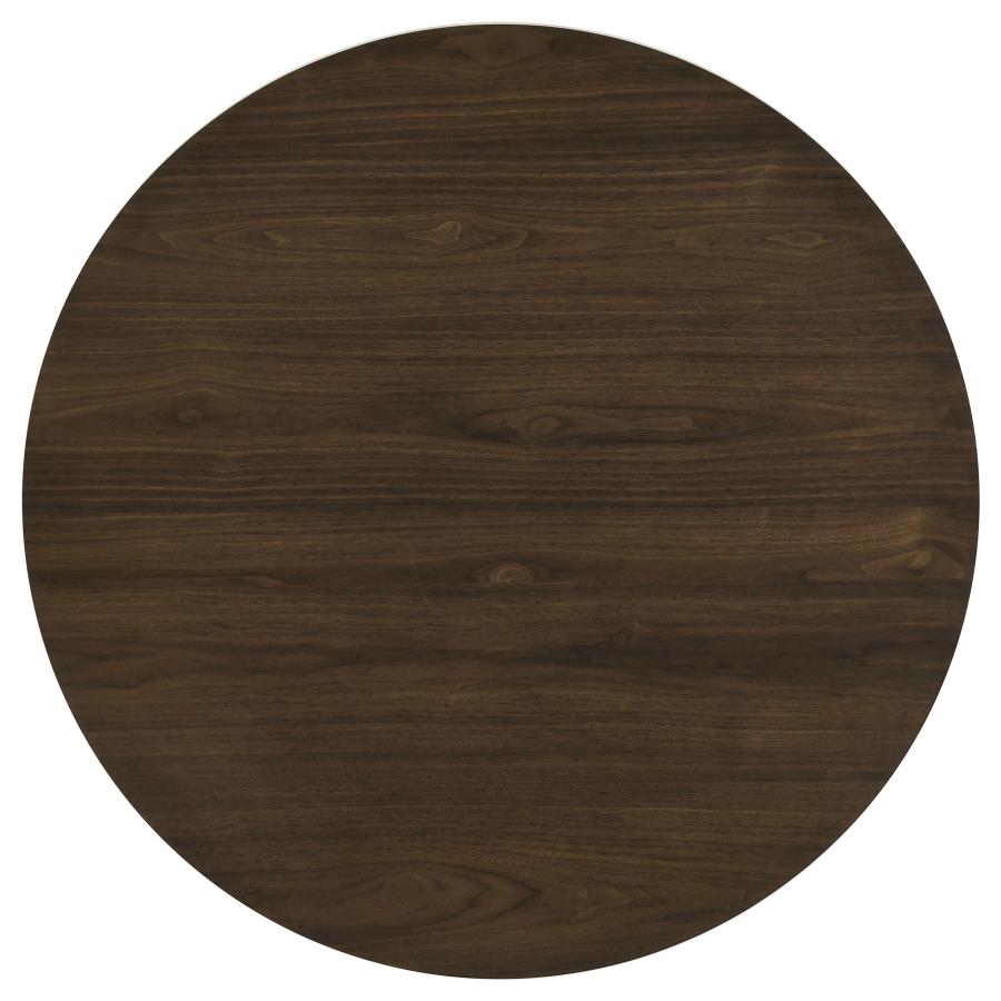 Hamlyn 5-piece Round Wood Dining Set Grey and Walnut