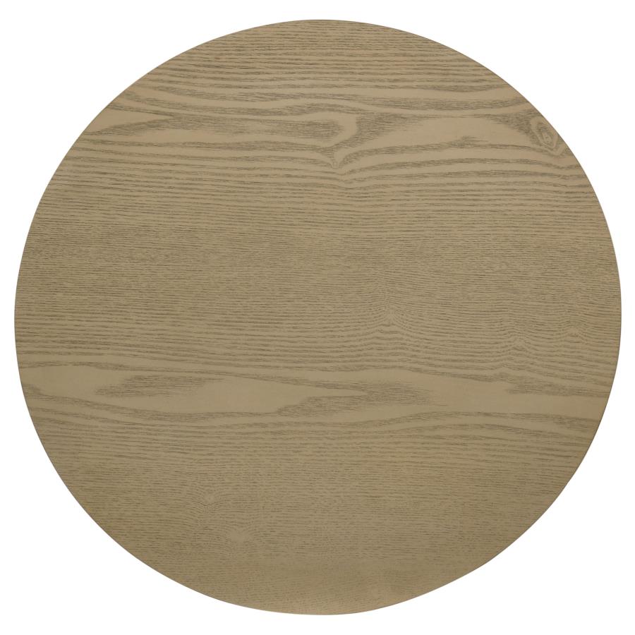 Hamlyn 5-piece Round Wood Counter Height Dining Set Black and Natural Oak
