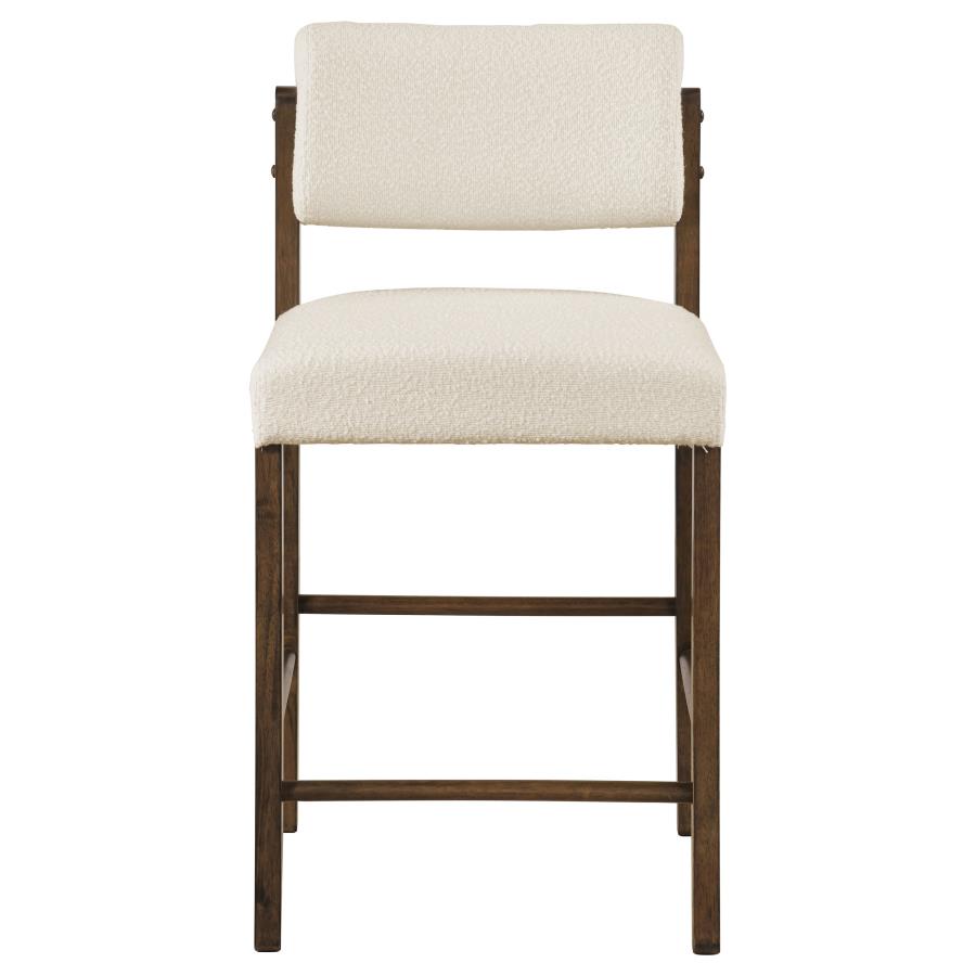 Hamlyn 5-piece Round Wood Counter Height Dining Set Cream and Walnut