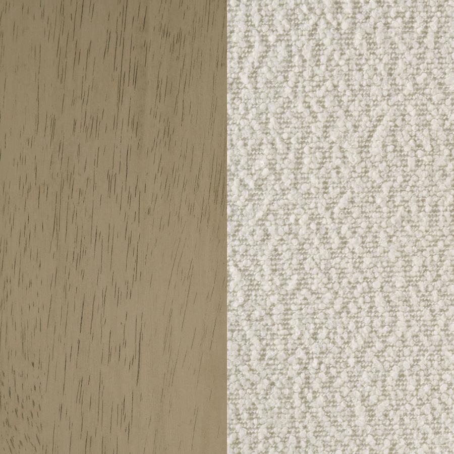 Kehoe Upholstered Counter Height Chair Cream and Natural Oak (Set of 2)