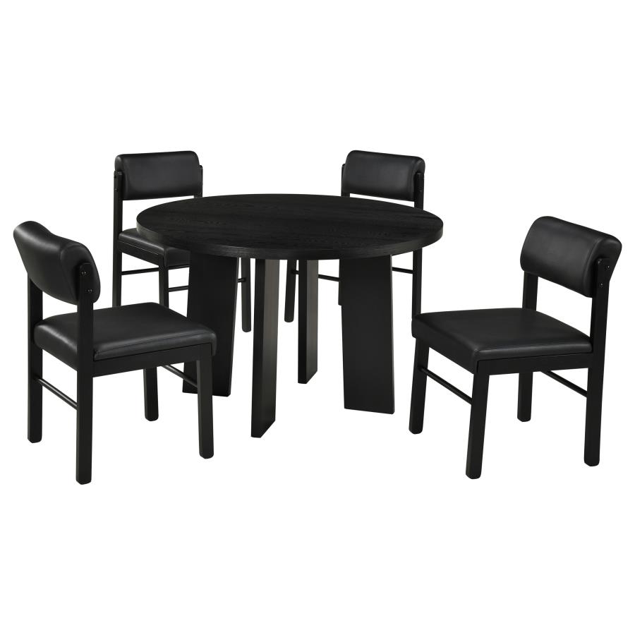(image for) Strouse 5-piece Dining Set Black