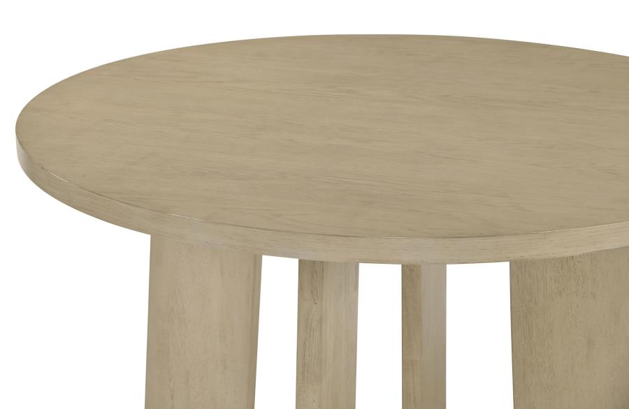 Strouse 5-piece Dining Set Cream and Natural Oak