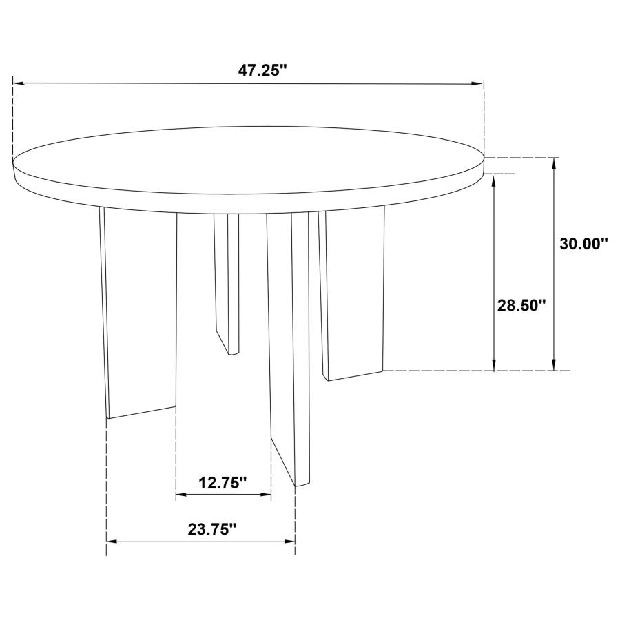 Strouse 47-inch Round Wood Dining Room Table Walnut