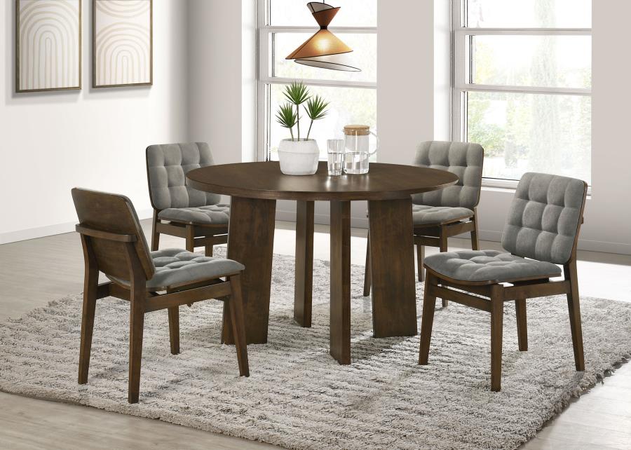 Modal Additional Images for Strouse 47-inch Round Wood Dining Room Table Walnut