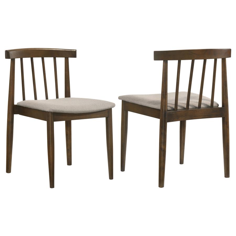 (image for) Cullen Dining Side Chair Upholstered Seat Walnut (Set of 2)