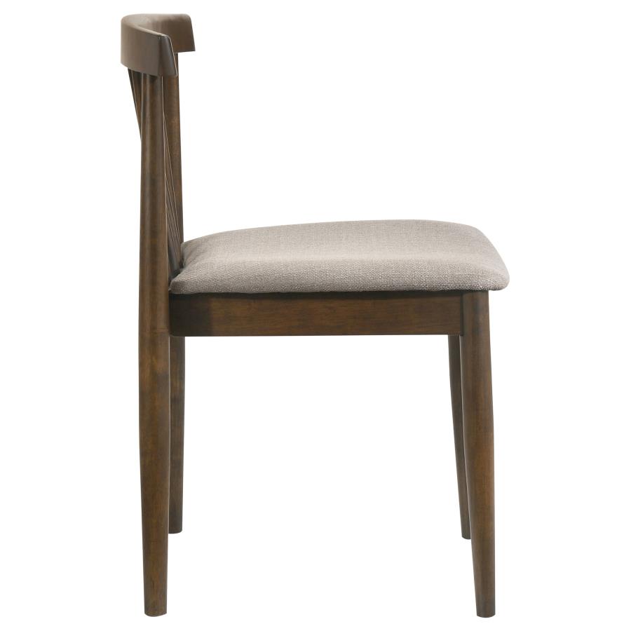 Cullen Dining Side Chair Upholstered Seat Walnut (Set of 2)
