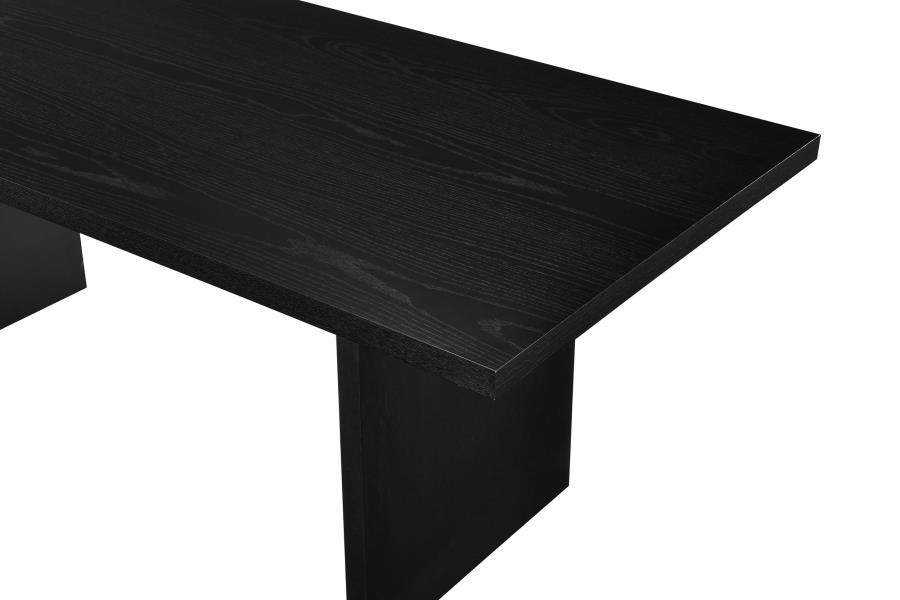 Decker 7-piece 82-inch Rectangular Dining Set Grey and Black