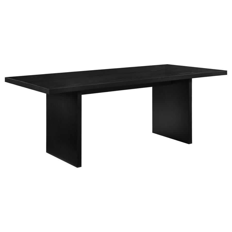 (image for) Decker 82-inch Rectangular Wood Dining Table Black