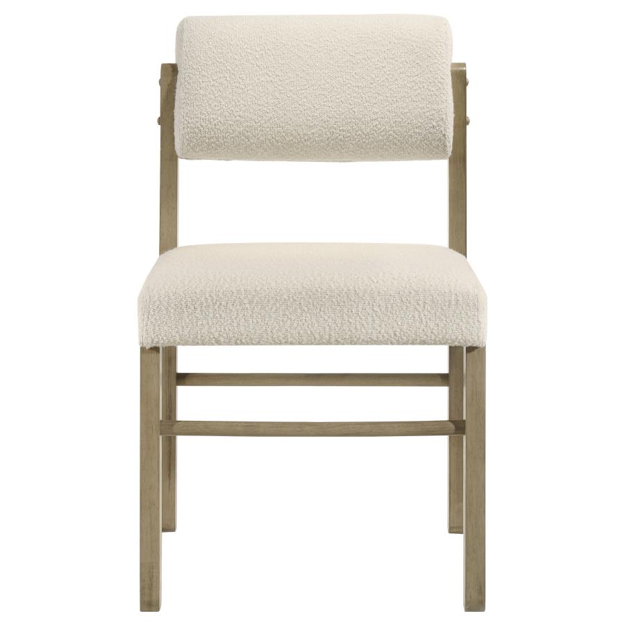Decker 7-piece 82-inch Rectangular Dining Set Cream and Natural Oak