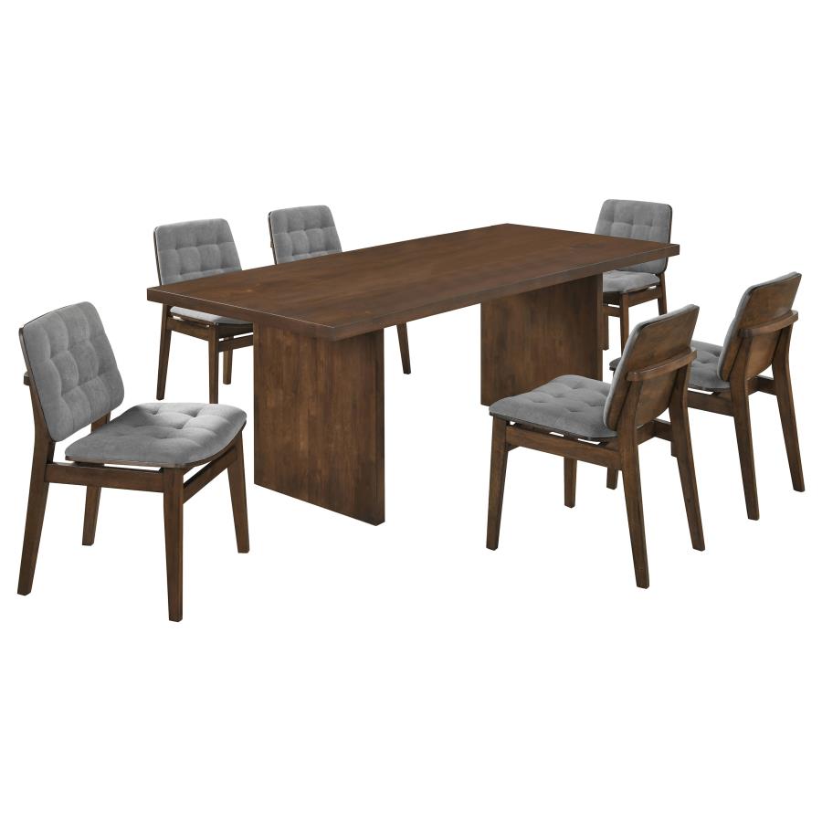 (image for) Decker 7-piece 82-inch Rectangular Dining Set Grey and Walnut