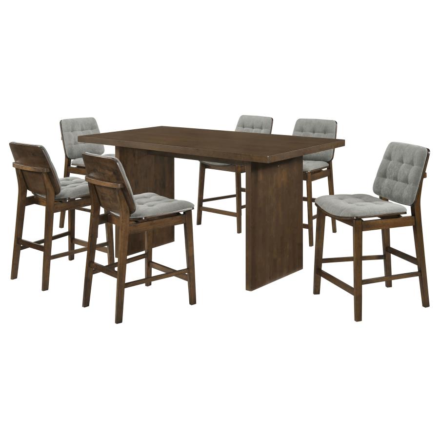 (image for) Decker 7-piece 70-inch Rectangular Counter Height Dining Set Grey and Walnut