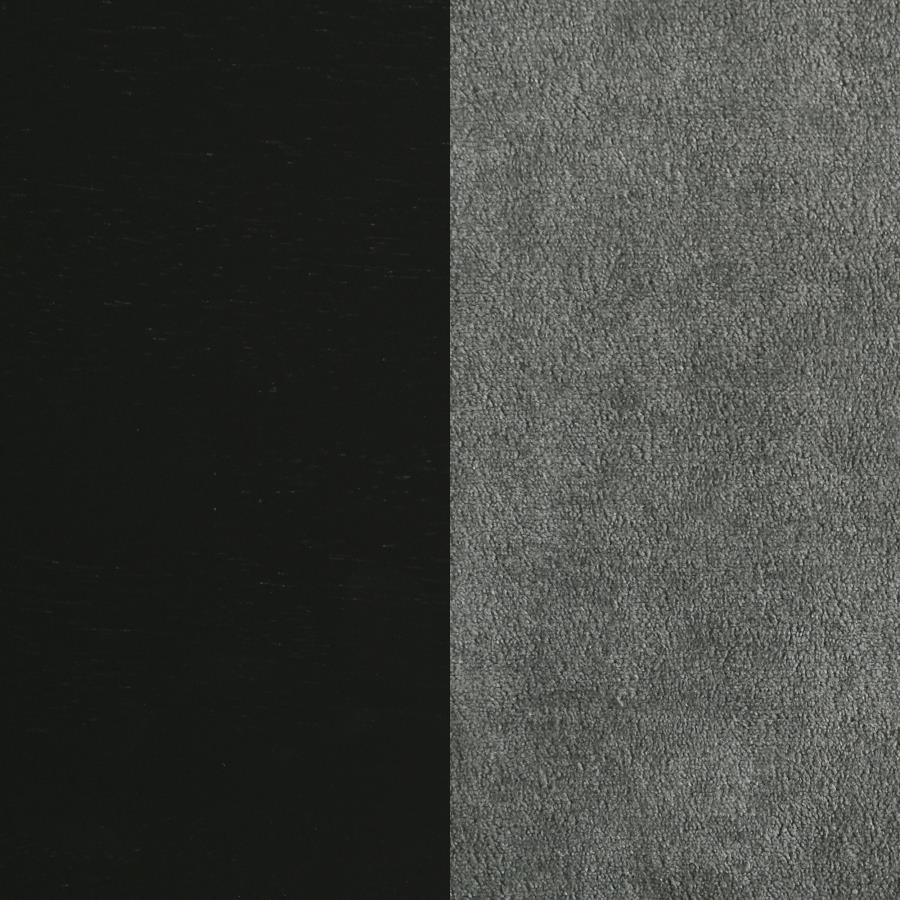 Redbridge Velvet Upholstered Counter Chair Grey and Black (Set of 2)