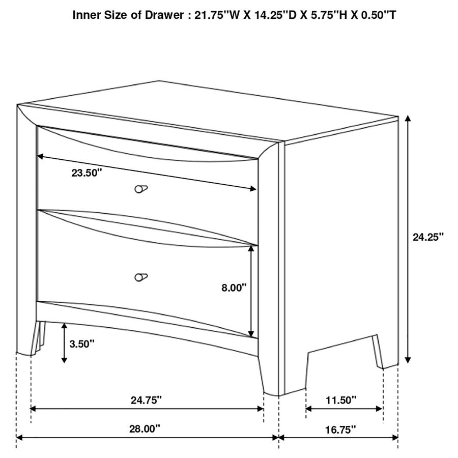 (image for) Phoenix 4-piece Eastern King Bedroom Set Cappuccino