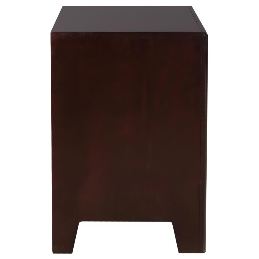 (image for) Phoenix 2-drawer Nightstand Cappuccino