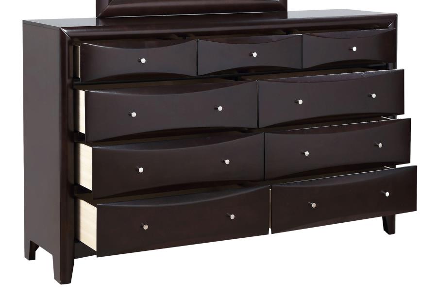 (image for) Phoenix 9-drawer Dresser Cappuccino