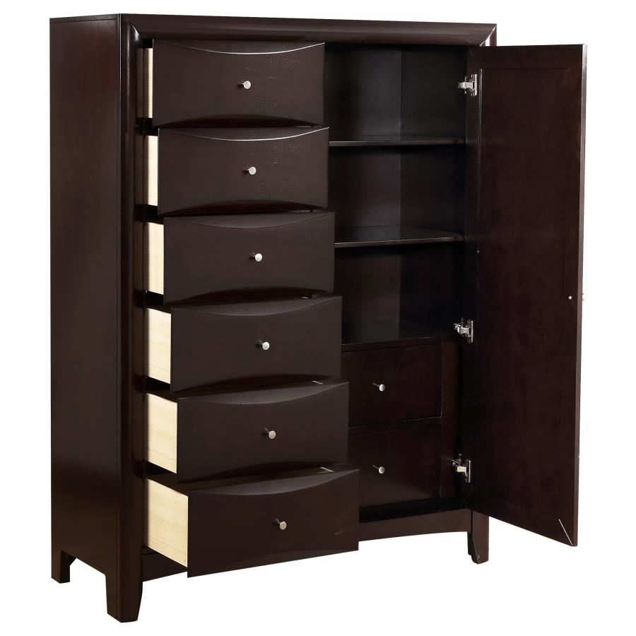 (image for) Phoenix 8-drawer Bedroom Chest Cappuccino