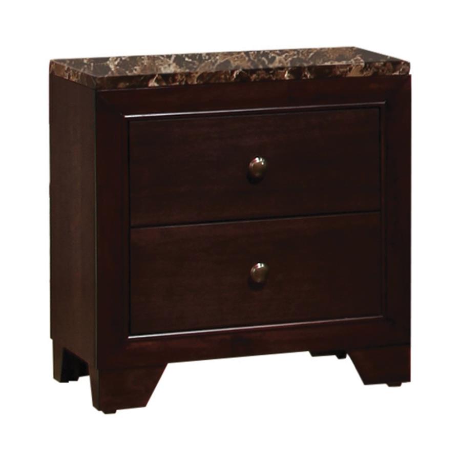 (image for) Conner 2-drawer Rectangular Nightstand Cappuccino