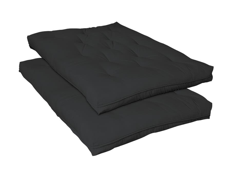 (image for) 7.5" Deluxe Innerspring Futon Pad Black - Click Image to Close