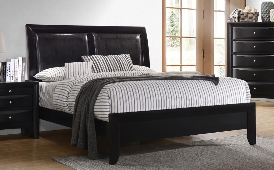 (image for) Briana Wood Eastern King Panel Bed Black