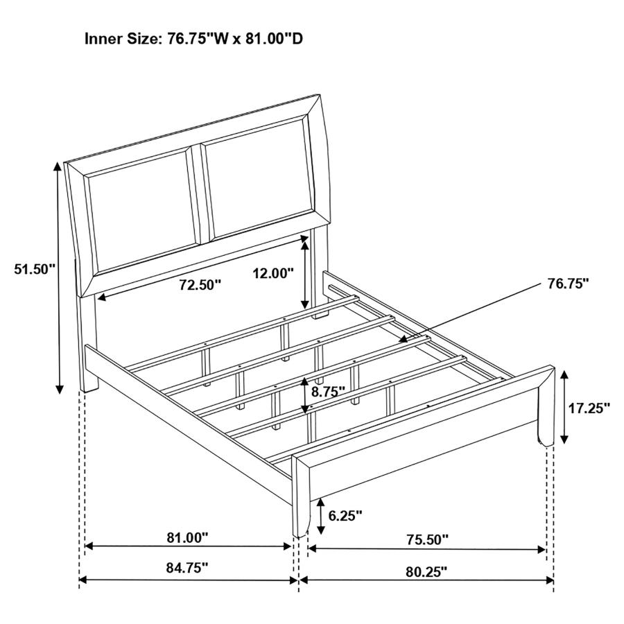 (image for) Briana Wood Eastern King Panel Bed Black