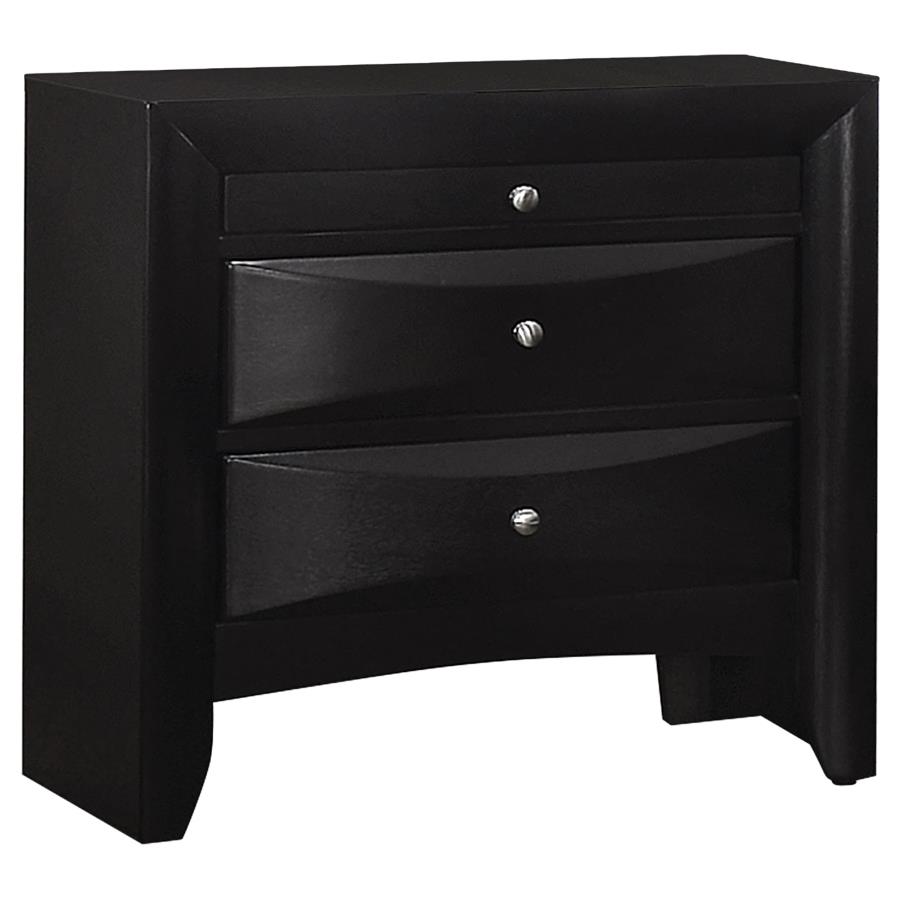 (image for) Briana 2-drawer Nightstand Black