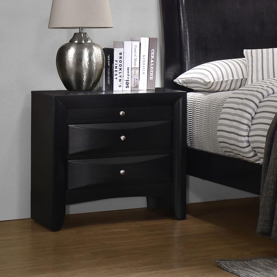 (image for) Briana 2-drawer Nightstand Black