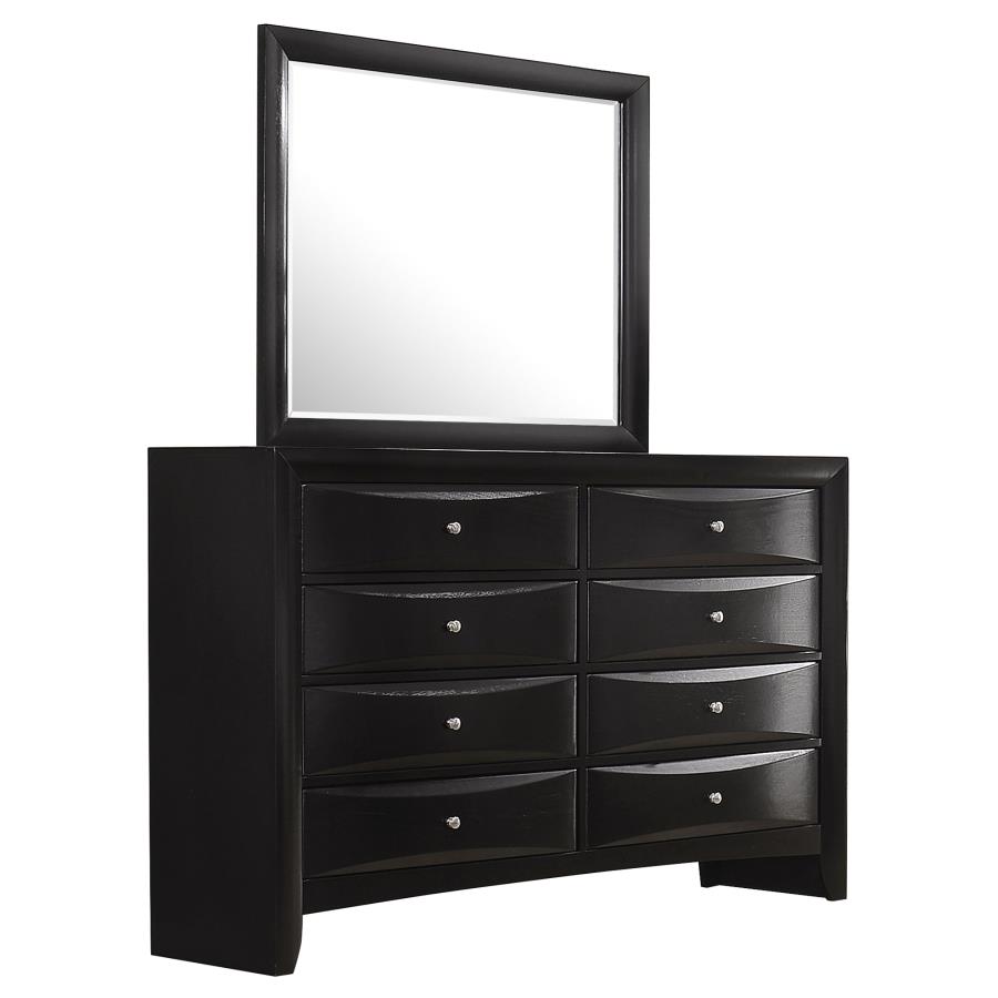 (image for) Briana 8-drawer Dresser with Mirror Black