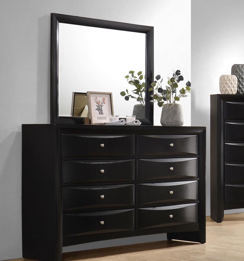 (image for) Briana 8-drawer Dresser with Mirror Black