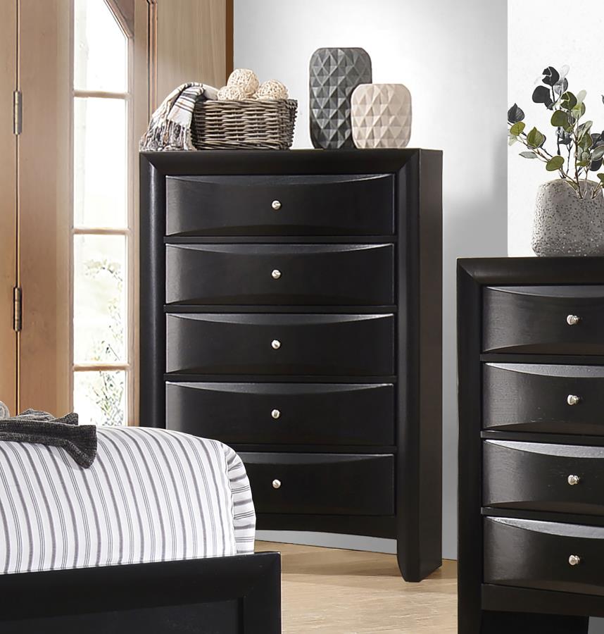 (image for) Briana 5-drawer Bedroom Chest Black