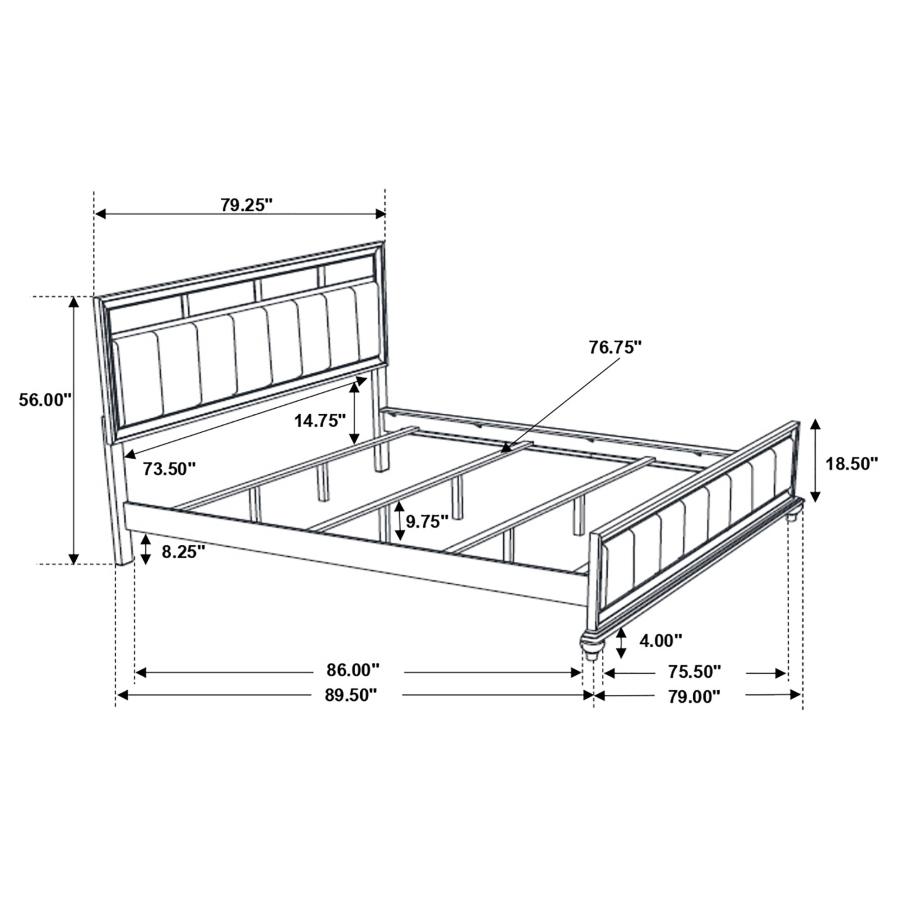 (image for) Barzini 4-piece California King Bedroom Set Black