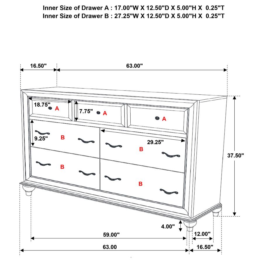 (image for) Barzini 5-piece Queen Bedroom Set Black