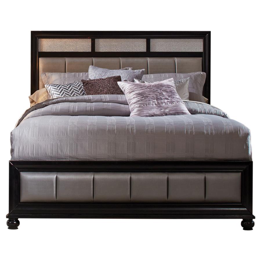 (image for) Barzini Wood Queen Panel Bed Black