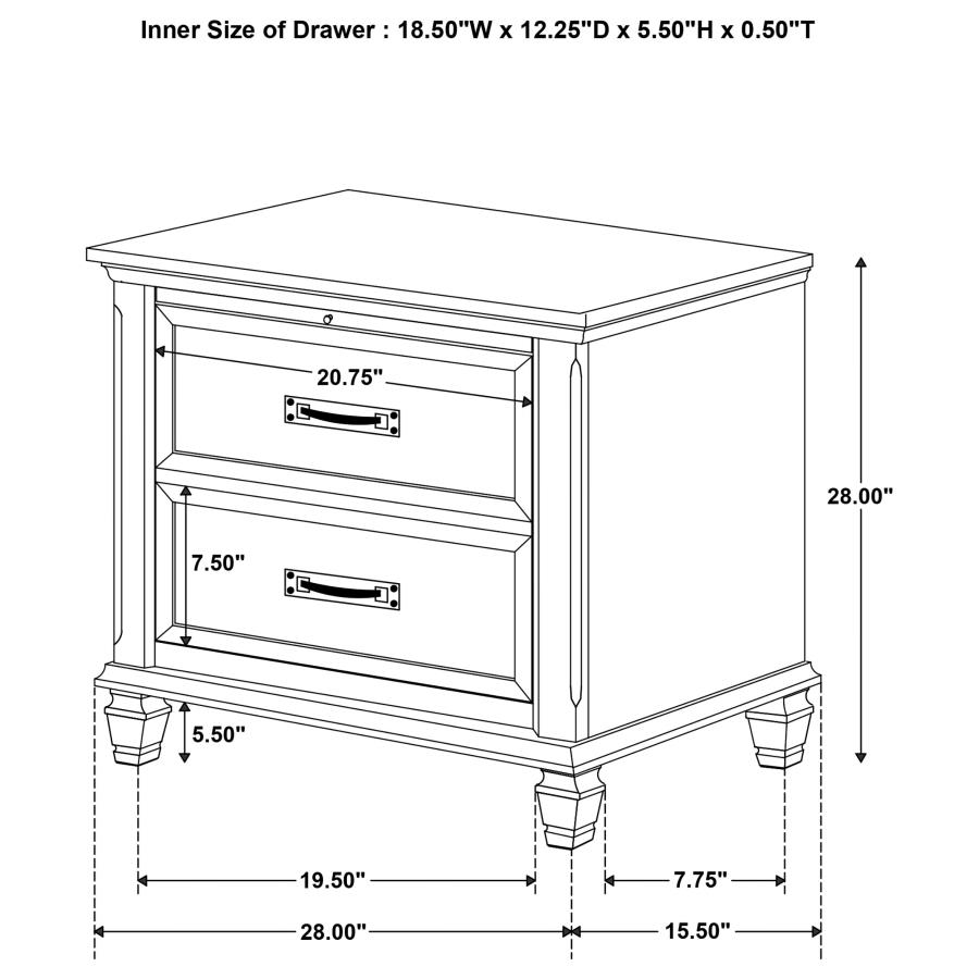 (image for) Franco 4-piece Eastern King Bedroom Set Burnished Oak