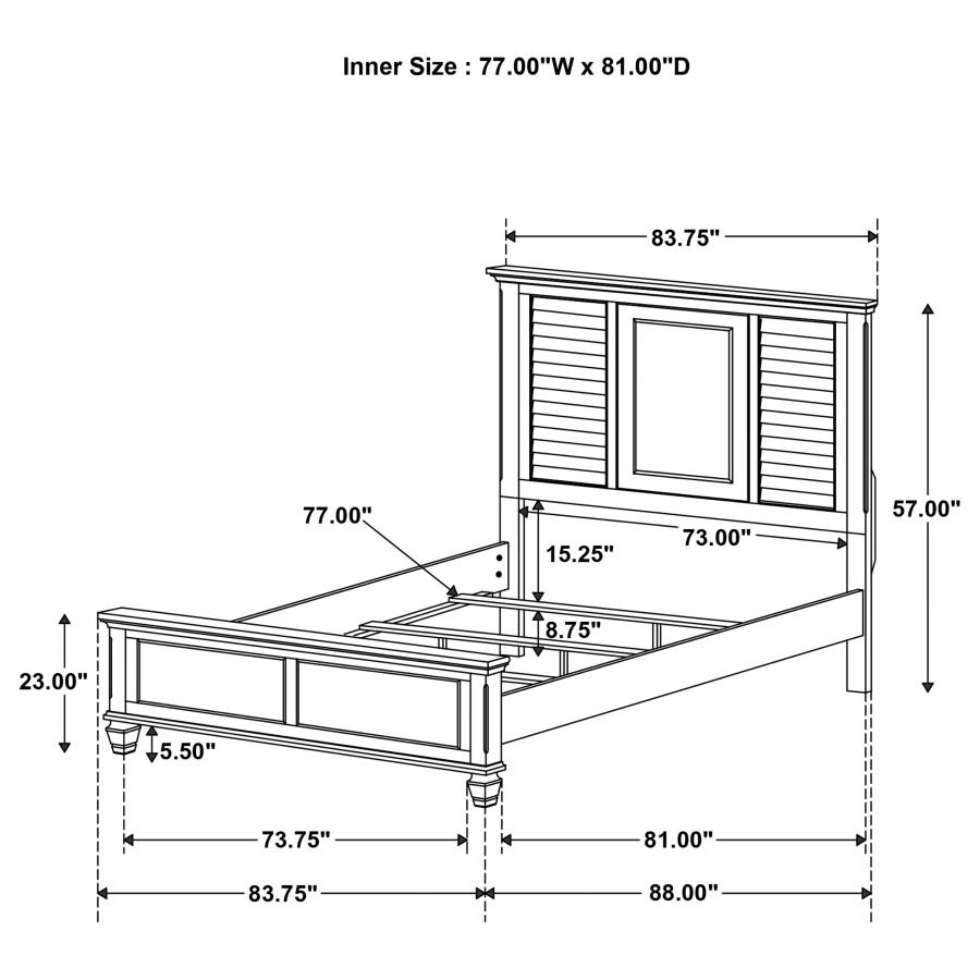 (image for) Franco 5-piece Eastern King Bedroom Set Burnished Oak