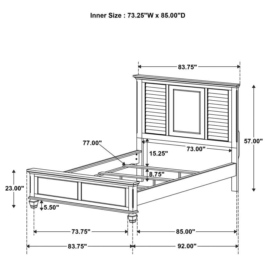 (image for) Franco 4-piece California King Bedroom Set Burnished Oak