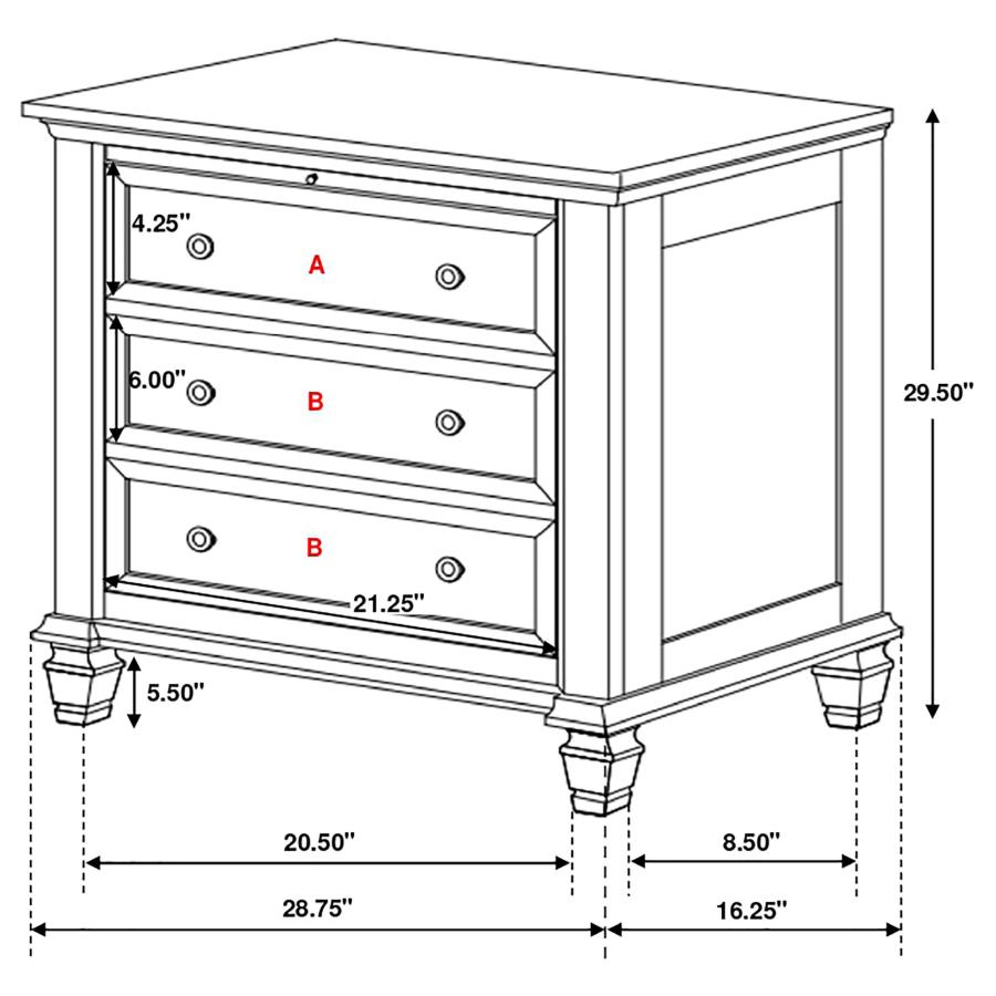 (image for) Sandy Beach 4-piece Eastern King Bedroom Set Cream White