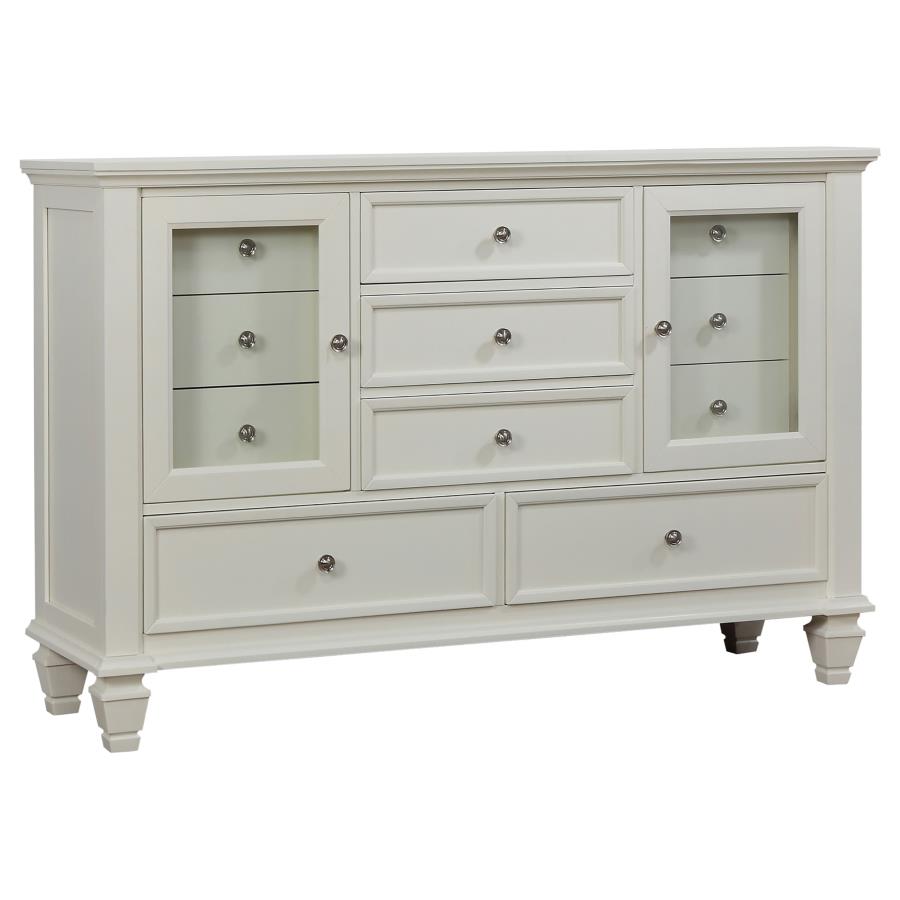 (image for) Sandy Beach 11-drawer Dresser Cream White - Click Image to Close