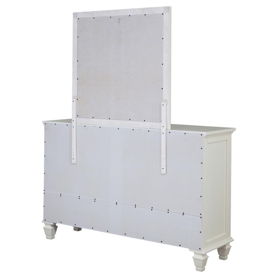 (image for) Sandy Beach 11-drawer Dresser with Mirror Cream White