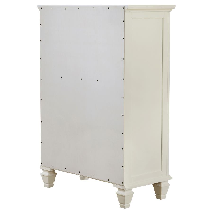 (image for) Sandy Beach 5-drawer Bedroom Chest Cream White