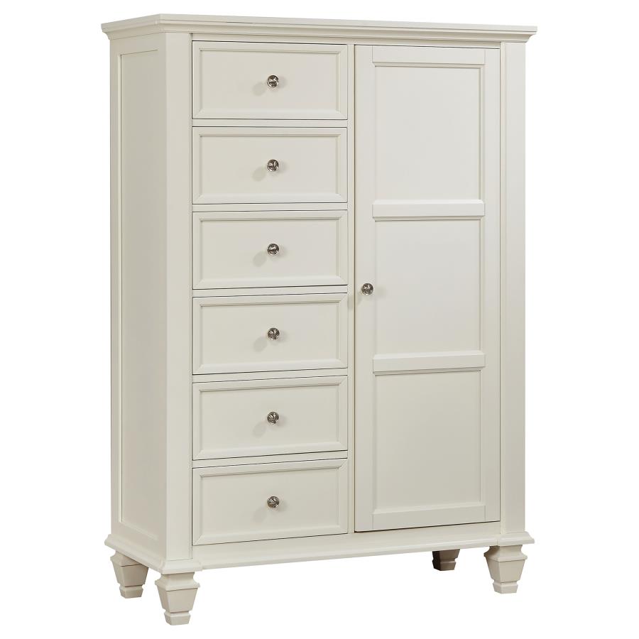 (image for) Sandy Beach 8-drawer Door Chest Cream White - Click Image to Close