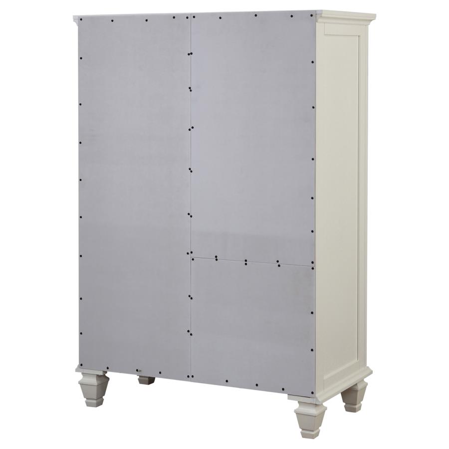 (image for) Sandy Beach 8-drawer Door Chest Cream White