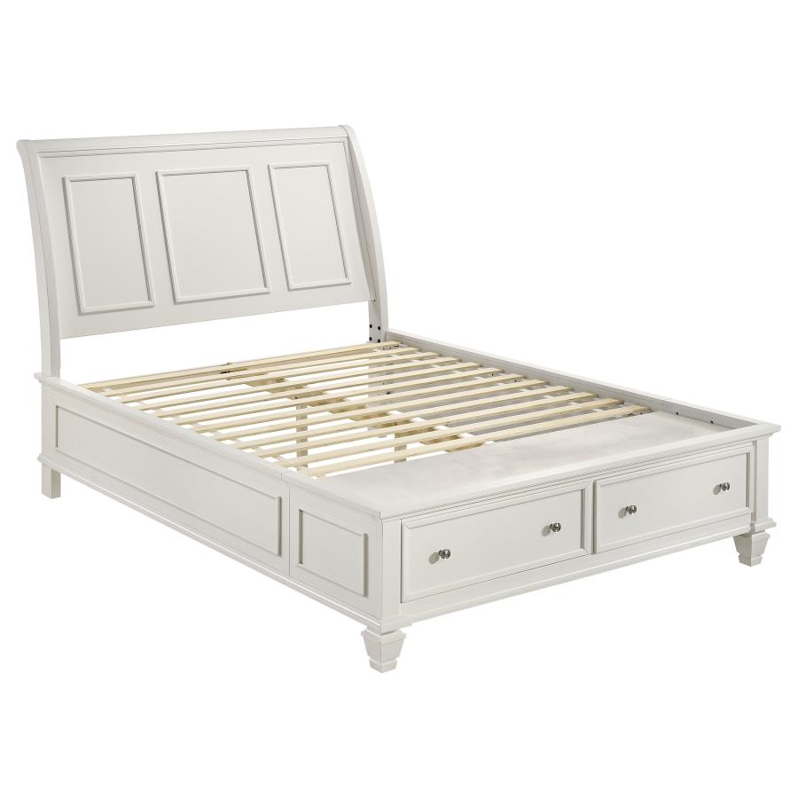 (image for) Sandy Beach 4-piece California King Bedroom Set Cream White