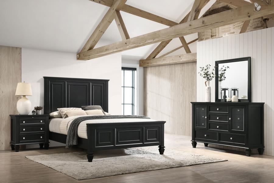 (image for) Sandy Beach 4-piece Eastern King Bedroom Set Black