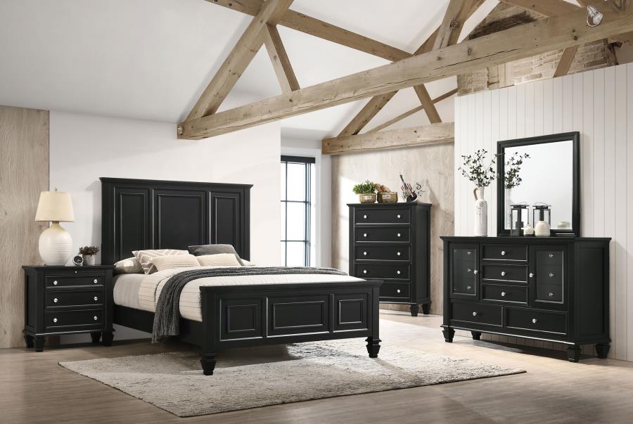 (image for) Sandy Beach 5-piece California King Bedroom Set Black - Click Image to Close