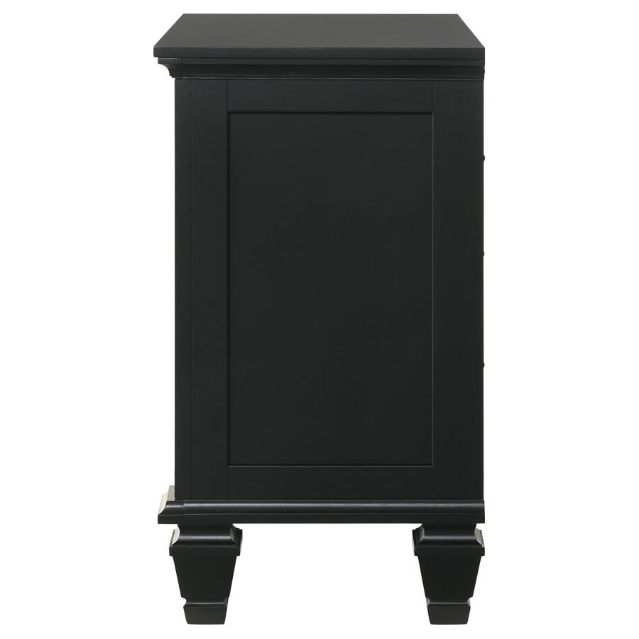 (image for) Sandy Beach 3-drawer Nightstand Black