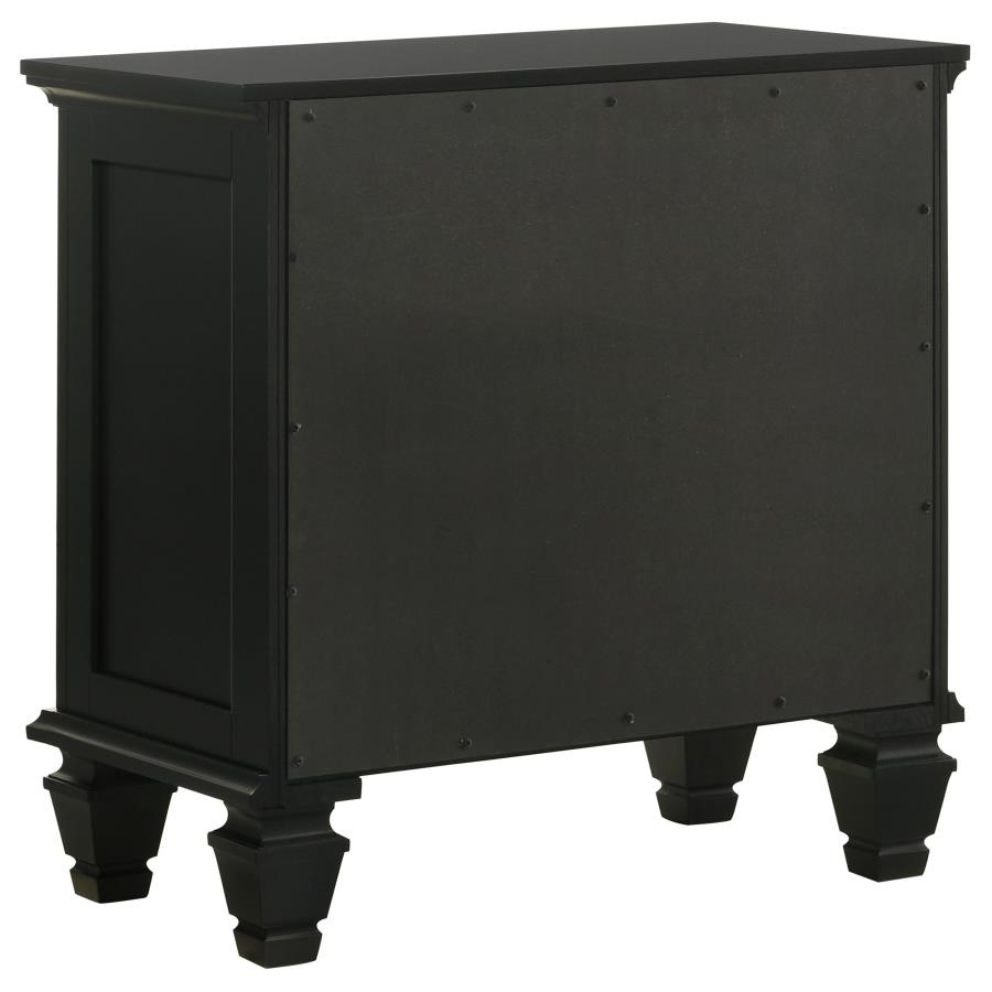 (image for) Sandy Beach 3-drawer Nightstand Black