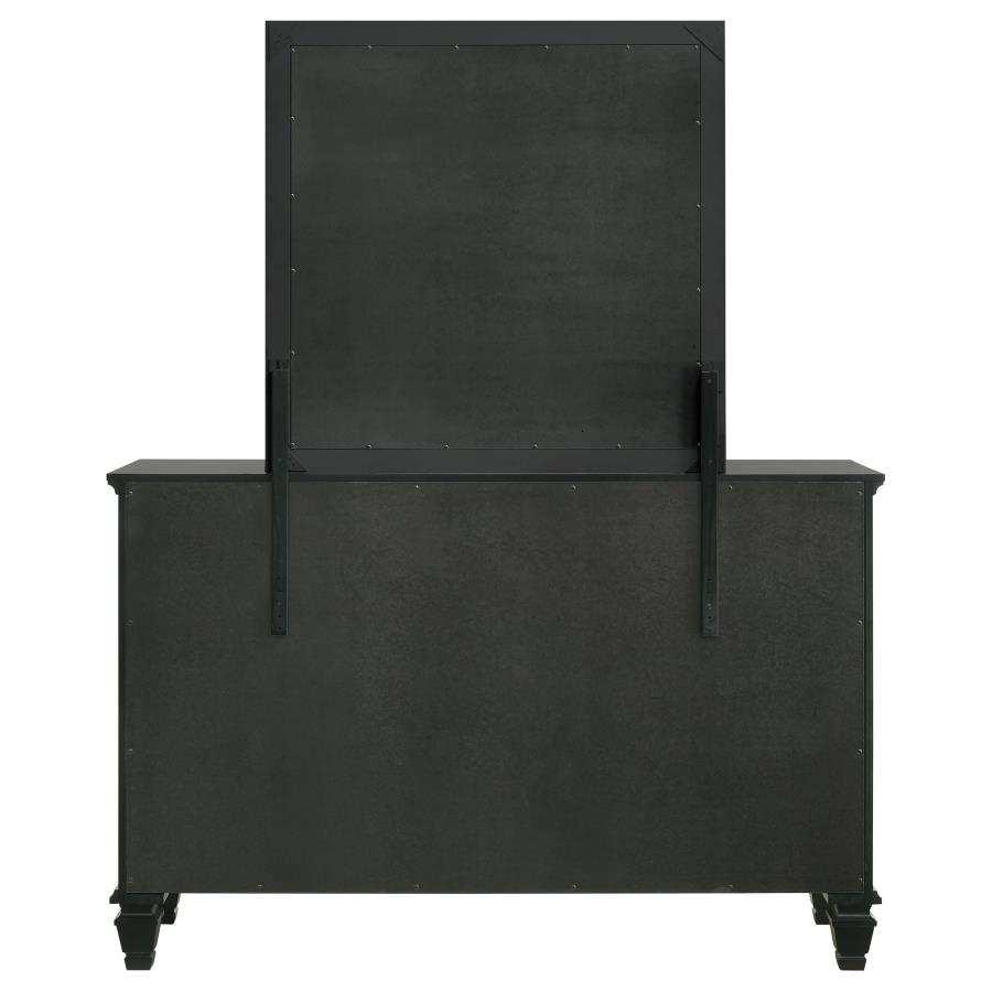 (image for) Sandy Beach 11-drawer Dresser with Mirror Black