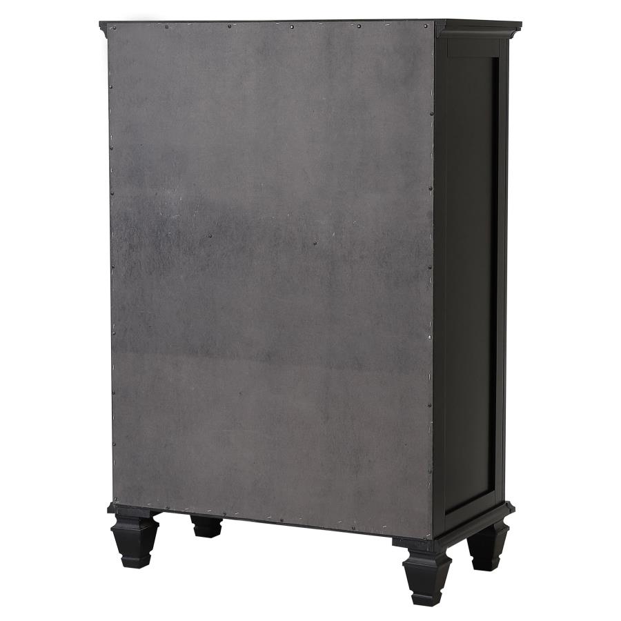 (image for) Sandy Beach 5-drawer Bedroom Chest Black