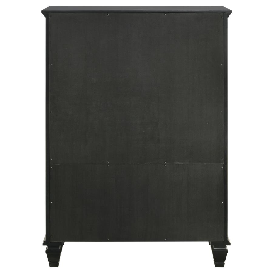 (image for) Sandy Beach 8-drawer Door Chest Black