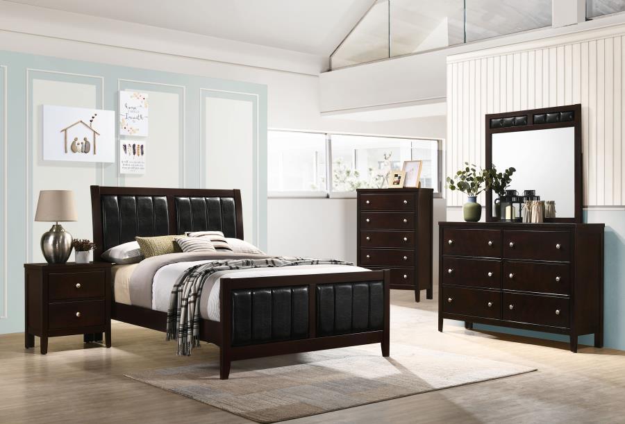 (image for) Carlton 4-piece Full Bedroom Set Cappuccino